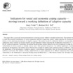 Indicators for social and economic coping capacity