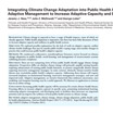 Integrating climate change adaptation into public health practice: Using adaptive management to increase adaptive capacity and build resilience