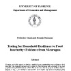 Testing for household resilience to food insecurity: evidence from Nicaragua